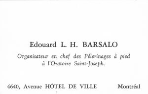 Fig. 1 - Carte professionnelle d’Édouard Barsalo.